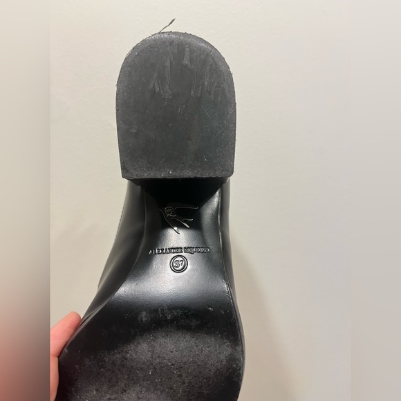 Authentic ALEXANDER MCQUEEN silver and black boots size EU 37 US 7 - Picture 5 of 16